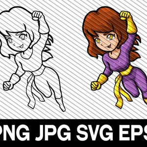 Superwoman, Superhero PNG, Superhero clipart, SVG, DXF, Cut file