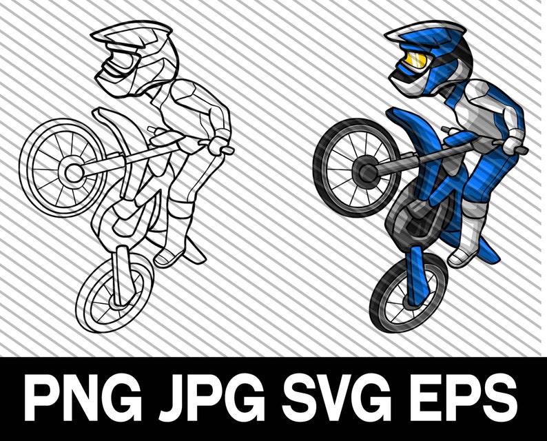 Download Motocross PNG SVG DXF cut file Motocross Clipart | Etsy