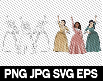 Hamilton Women Clip Art: SVG, PNG, DXF Cut File (Digital Download)