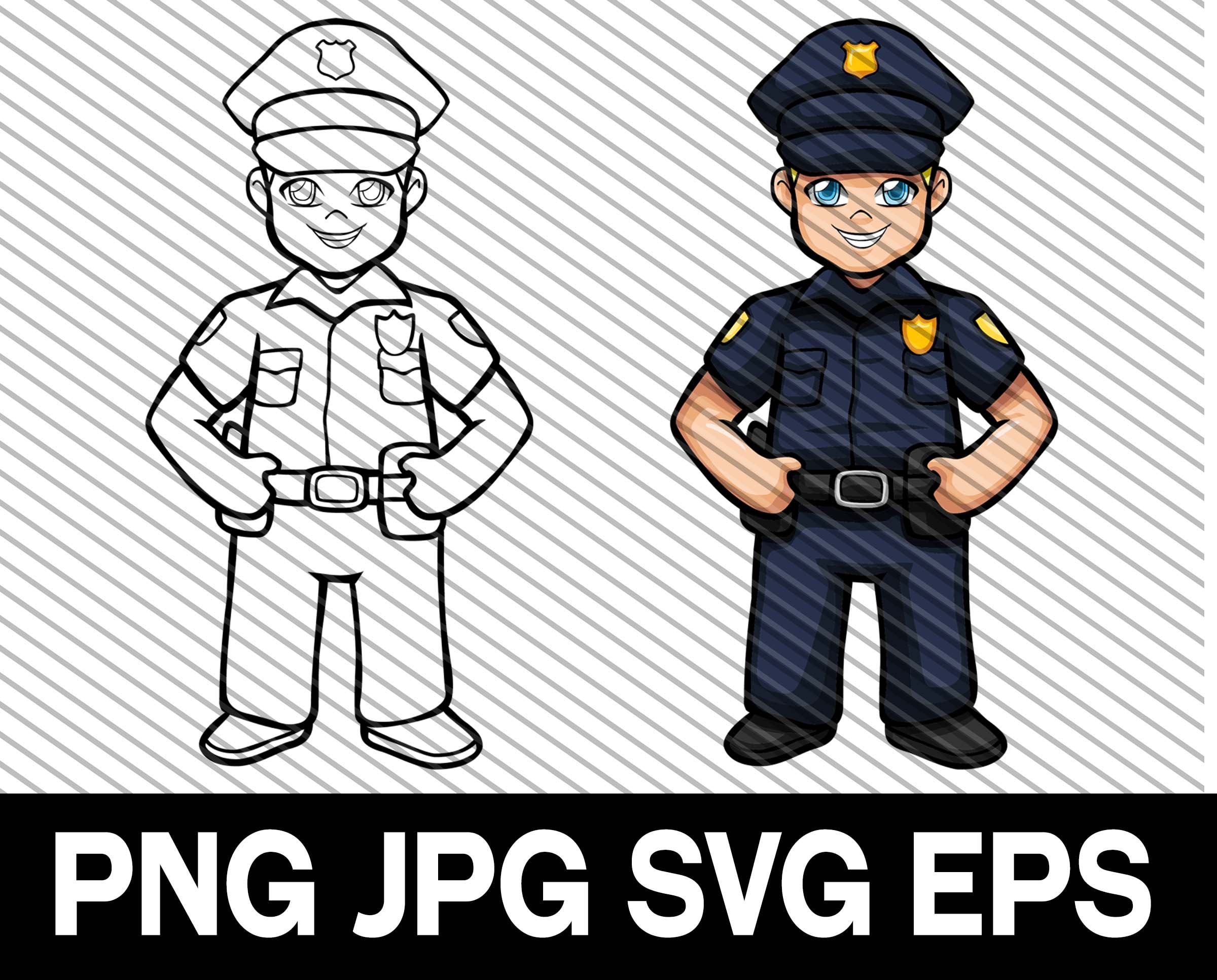 Police, PNG, Clip Art, SVG, DXF, cut file, Policeman, Police Uniform