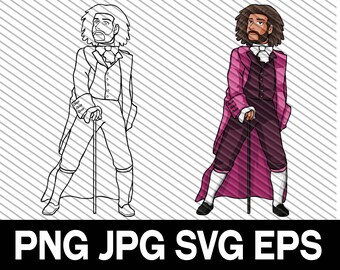 Hamilton, Clip Art, SVG, DXF, cut file, Hamilton PNG, Thomas Jefferson