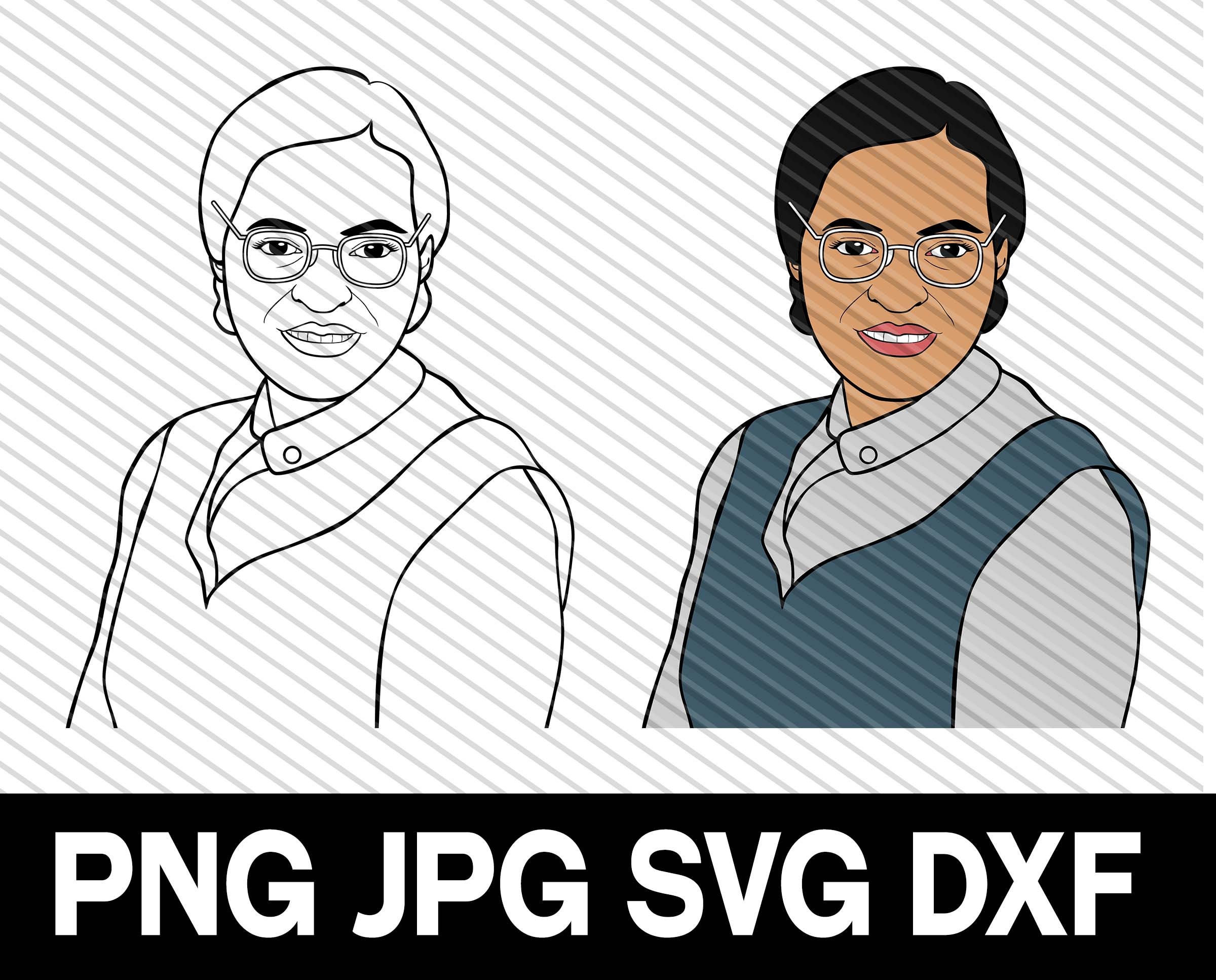 Rosa Parks, SVG, DXF, cut file, Freedom Fighter, American Hero