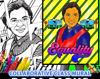 Rosa Parks Collaborative-muurschildering: Black History Month-project (digitale download)