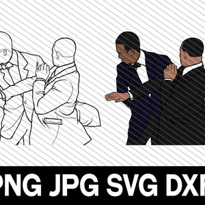 Will Smith Slaps Chris Rock, PNG,  SVG, DXF, cut file, Digital Download
