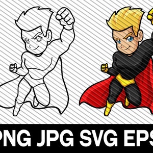 Superhero PNG, Superhero clipart, SVG, DXF, Cut file