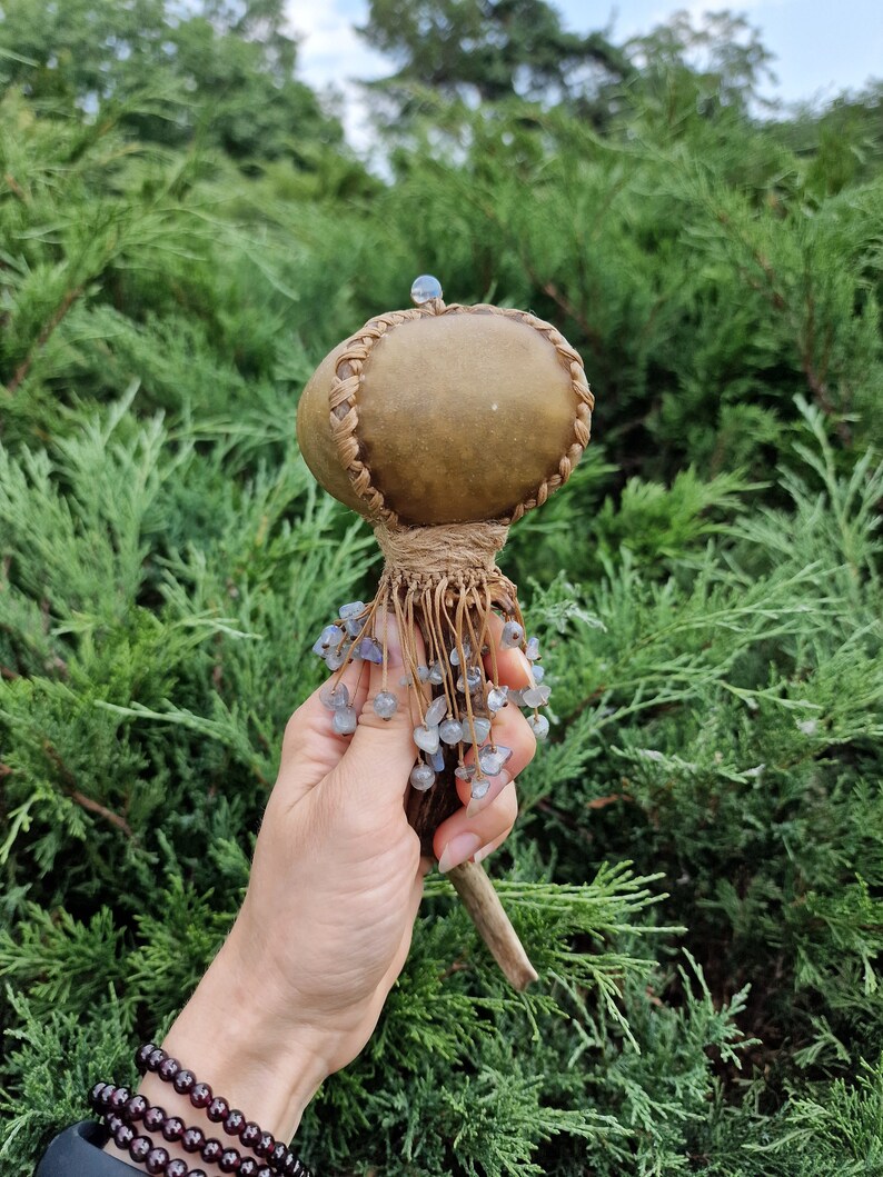 Healing Rattles Sound Healing Instrument. Shamanic Rattle. Leather Maracas. Spiritual ...