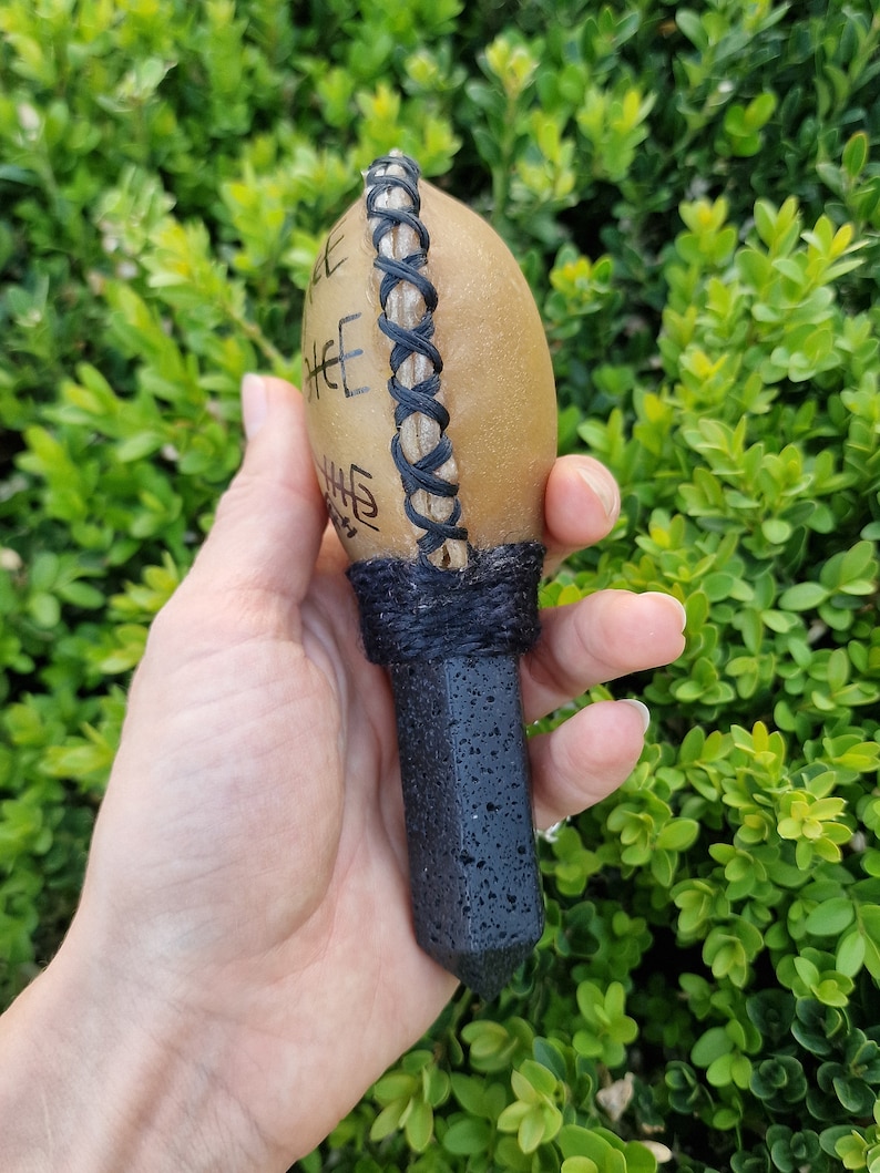 Healing Rattles Vegvisir Shamanic Rattle. Unique Leather Maracas. Shamanic Tool ...