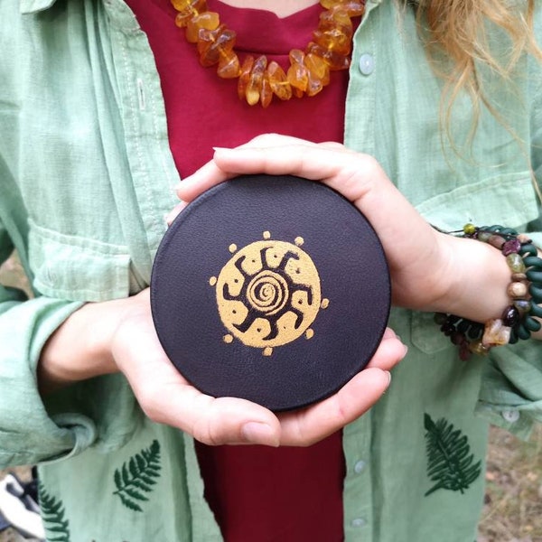 Shamanic rattle. Unique leather maracas. Shamanic tool. Spiritual journey instrument. Meditation helper. Healing sound. Ceremonial tool
