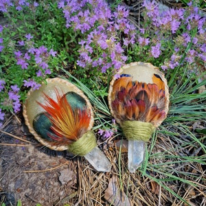 Shamanic rattle. Unique leather maracas. Shamanic tool. Spiritual journey instrument. Meditation helper. Healing sound. Ceremonial tool