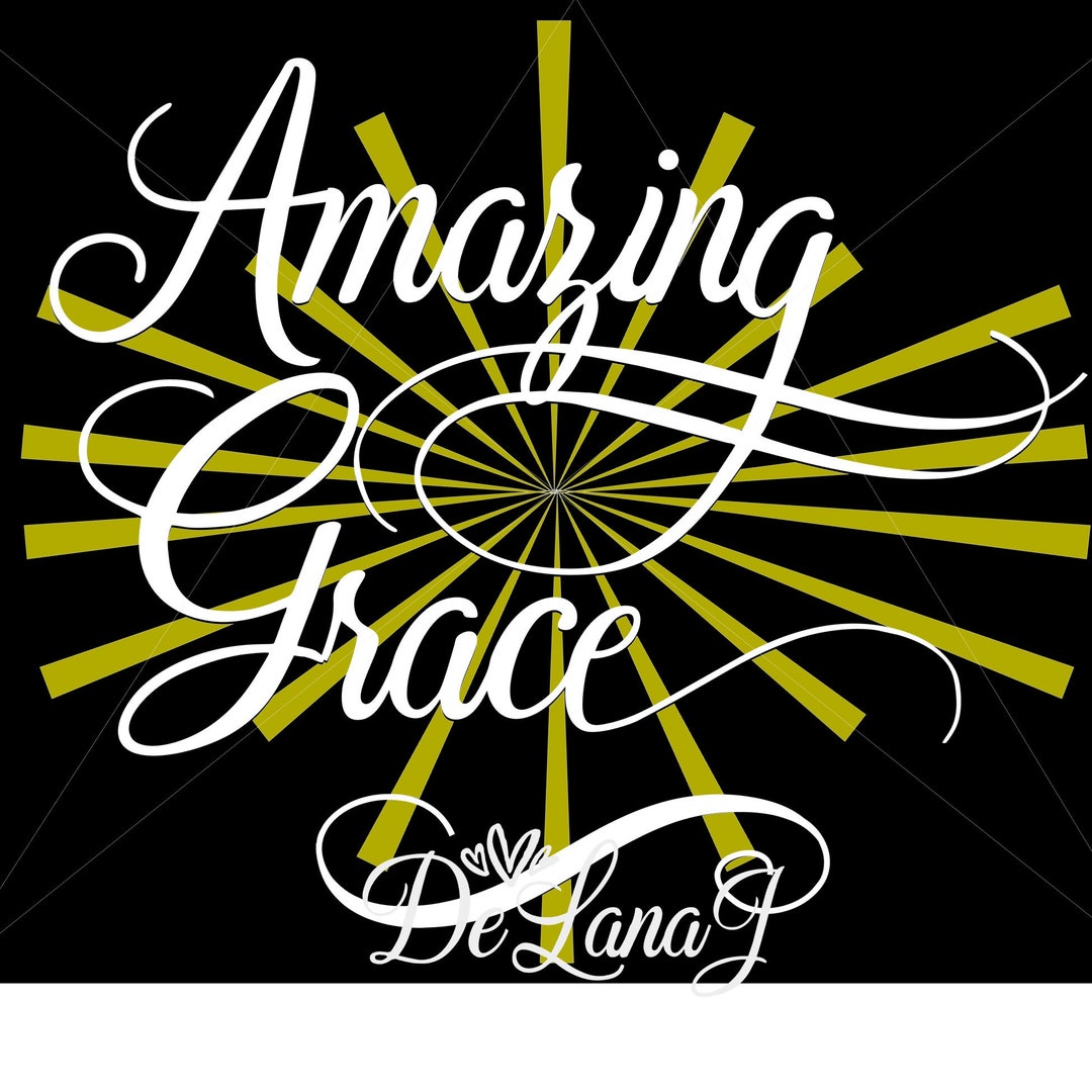 Amazing Grace Sign Canvas Wood Digital Design Svg Printable Etsy