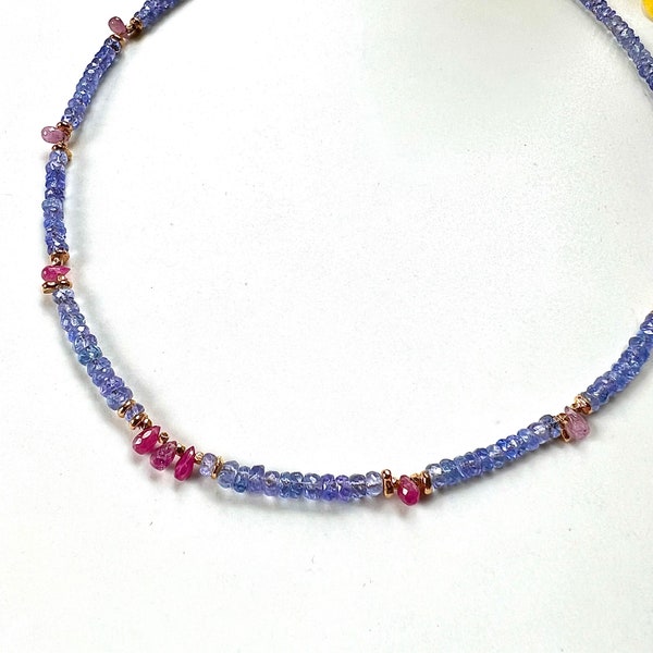 Collier MESSIDOR tanzanites parmes