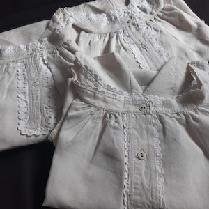 antique pretty nightgown made of handwoven linen