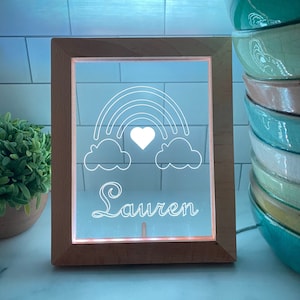 Rainbow Cloud Night Light - Girls night light - Kids Nightlight - Kids Bedroom Decor - Nursery Night Light - Personalized Night Light