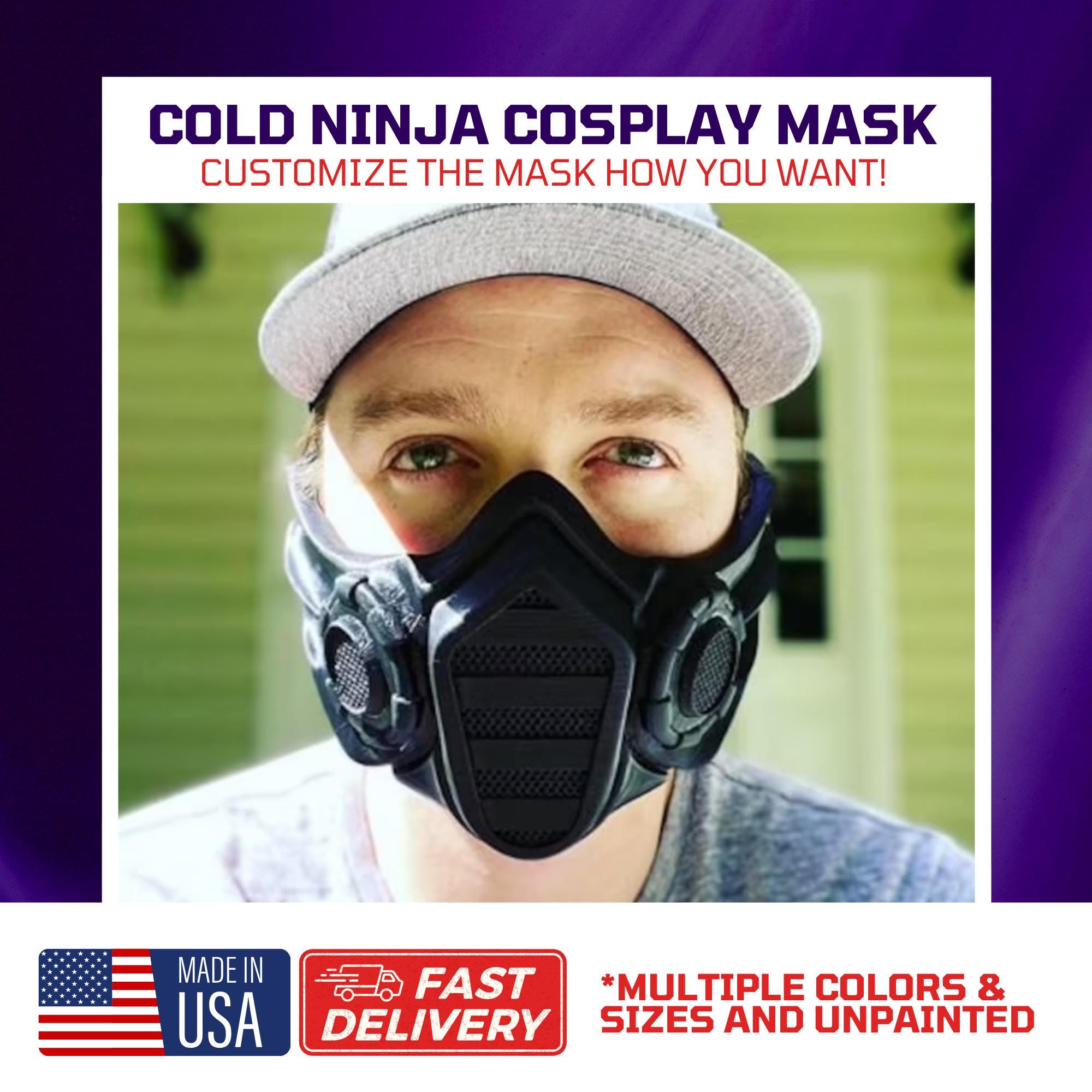 Cold Ninja Cosplay Mask by Wekster - Mortal Face Mask - Made Cold Ninja Cosplay Mask by Wekster - Mortal Face Mask - Made