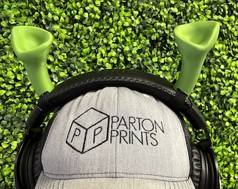 Ogre Ears for Headset for Gamers, Tiny Imp Demon Horn, Live Streaming Props, Witchy Goth Gaming Accessories, Gamer Gift