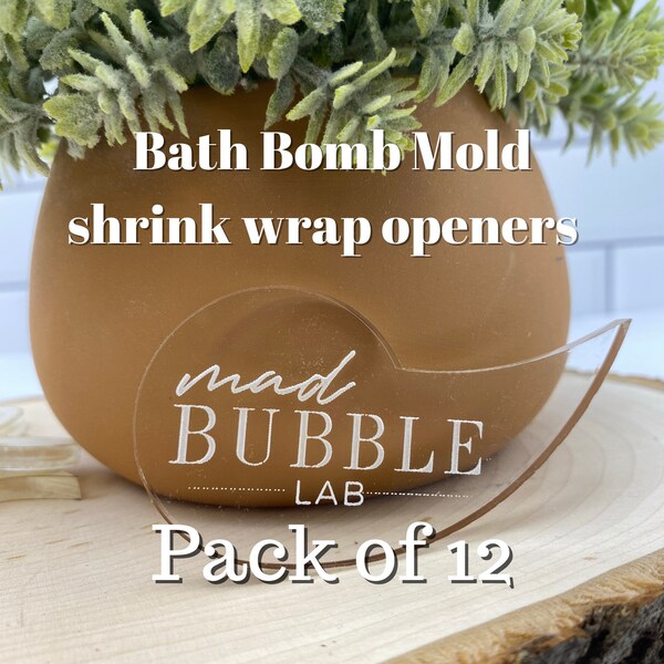 Bath Bomb Molds Shrink Wrap Opener - Bath Mold - Soap Molds - Shampoo Molds - Bubble Bath - Bomb Molds -  Custom Acrylic - Bath Bomb tools