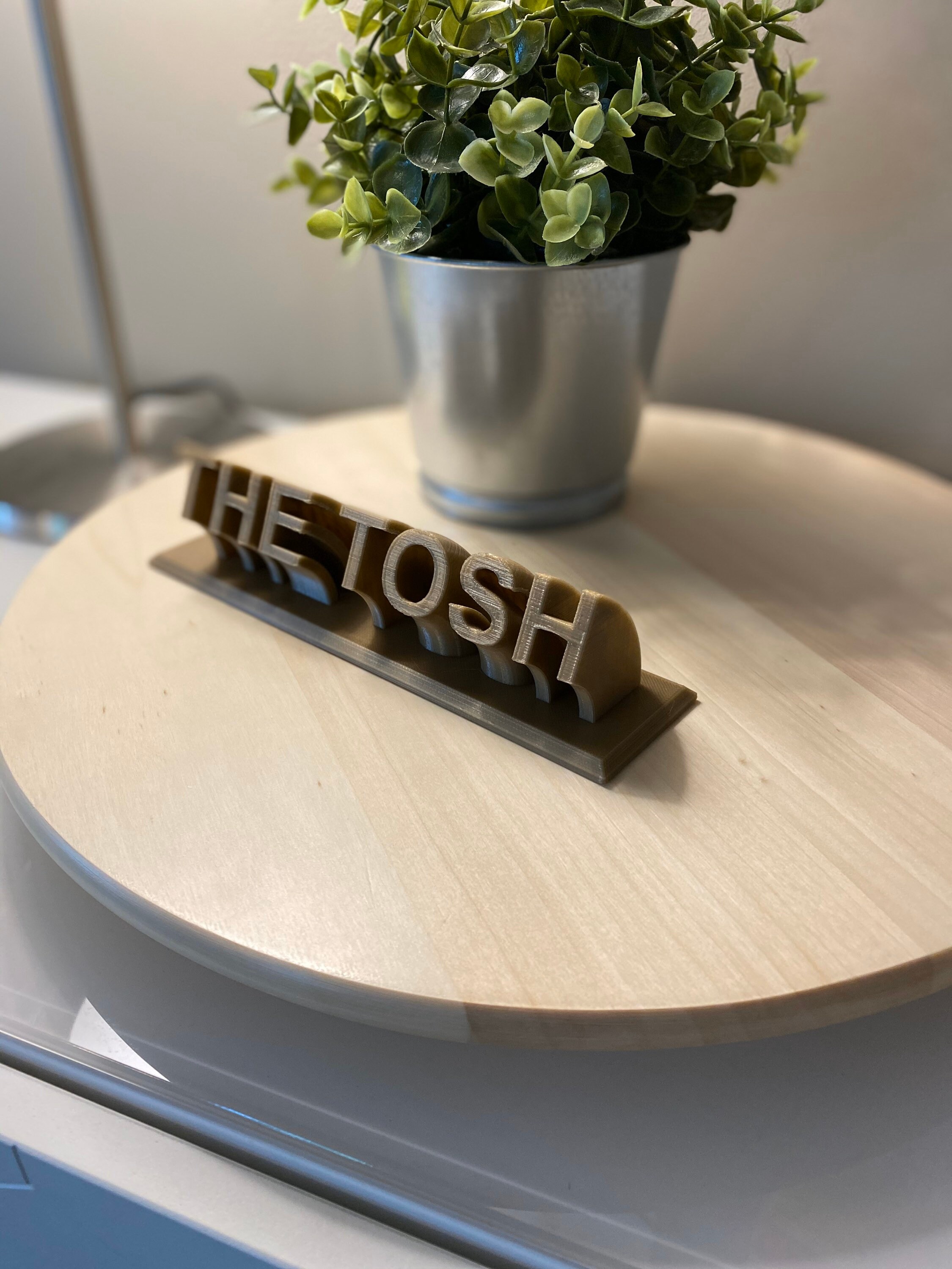 Custom 3d printed name plate