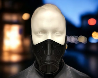 Smoke Ninja Half Mask, Mortal Face Mask,  Kombat Mask Made in US, Fast Shipping,  3D Printed, 12 Colors, cosplay mask