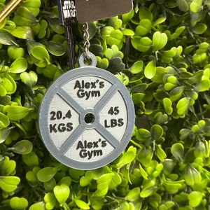Personalized Weight Plate Keychain, keychain Gift, , Weightlifting gift for gym rat, fitness guru gift