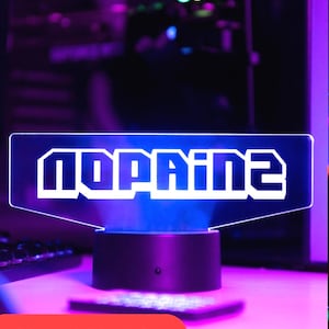 Personalized Gamertag Light Sign, Gamertag Light Sign, Gamer Light,  Gamertag Night Light,  Gametag Custom, Gametag gifts, Gametag LED Sign