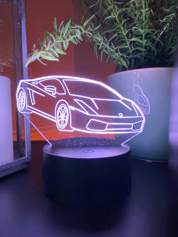 Veilleuse personnalisée pour voiture de sport, Veilleuse LED