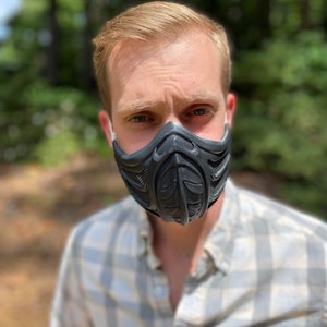 Ninja Cosplay Mask 3D Printed Fire Mortal Combat Style