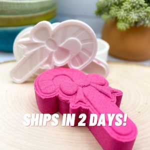 Bath Bomb Molds for Bath Bomb Makers - Candy Cane Shaped Mold for Bubble Bath Shower Bombs