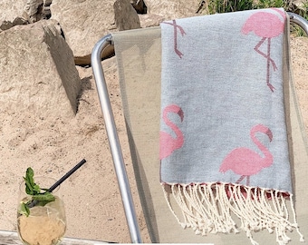 Plaid Decke - im fröhlichen Flamingo Design