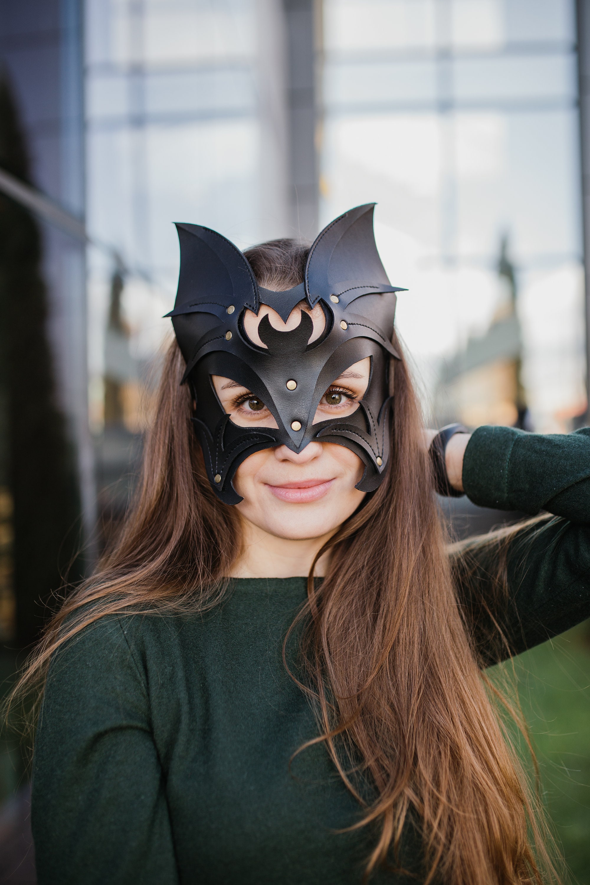 Leather Bat mask PDF pattern with instructions DIY Halloween Etsy