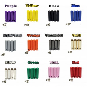 Removable Metal Shoe Laces Aglets Tips with screws Hoodie Laces Tips 4 Pcs Repair Shoelace End Caps Lace lock 25 Colours