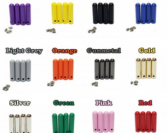 Removable Metal Shoe Laces Aglets Tips with screws Hoodie Laces Tips 4 Pcs Repair Shoelace End Caps Lace lock 25 Colours