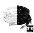 Metallic Silver Thread Flat Shoe laces For Air AJ Jordan 4 Kyrie Kobe Lebron KD  Black White Dunk SB product logo