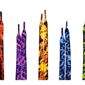 Flame Flat Shoelaces For Air AJ Jordan Max 1 3 force Max Yellow/ Red/ Blue Fire