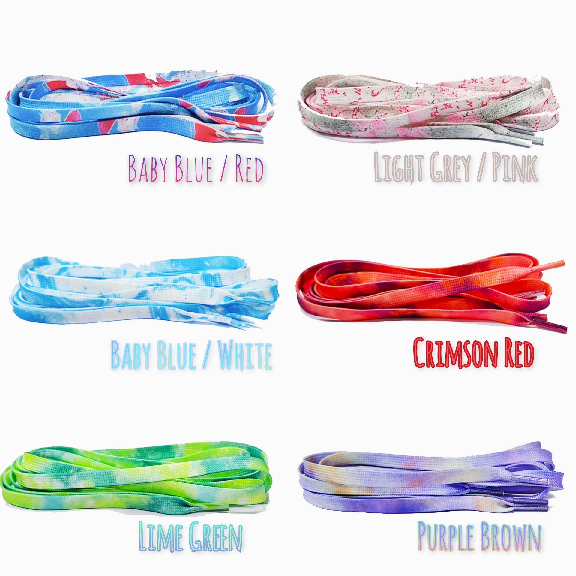 Watercolor Painting Shoelaces for Air AJ Jordan 1 Max 90 Force 1 Tie Dye Multi Colour Dunk SB Blazer Kyrie Lebron