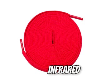 Basics Flat Shoelaces - Infrared - Fit For Jordan 6, AJ IV 4, AM 90 infrared