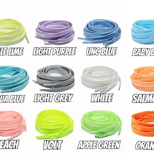 Glow in the dark Flat Laces for Air Force 1 Air AJ Jordan 4 5 7 Max 1 Dunk Lebron SB 3