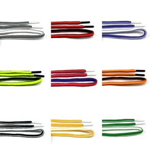 Reversible Two Tone Oval Shoe Laces For AirEpic React Zoom Fly Running Max Boost