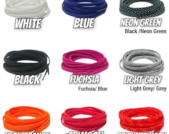 FootBall Boots Thin Flat Shoelaces - Width 4mm - 9 Colors - For soccer Football Boot -