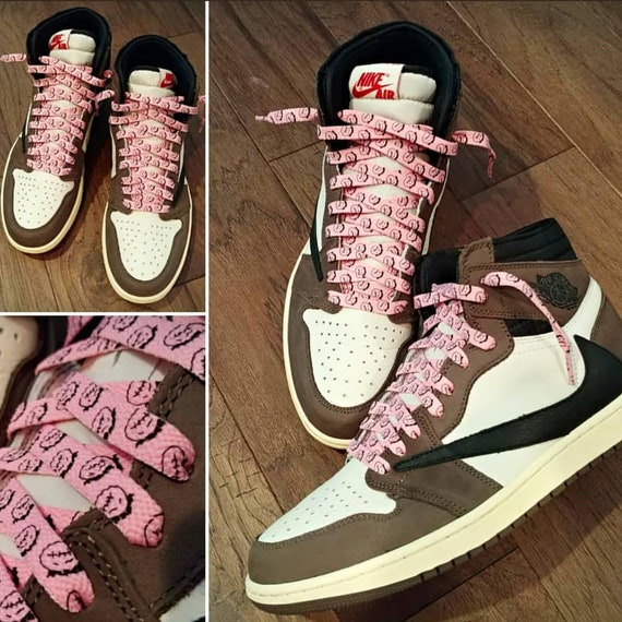 pink jordan laces