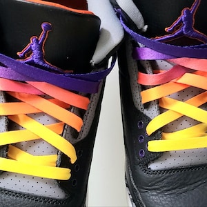 Sunset Flat Laces For Air AJ Jordan 3 III Sunset 55" 140cm Rio