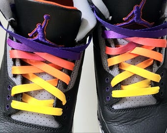 Sunset Flat Laces For Air AJ Jordan 3 III Sunset 55" 140cm Rio