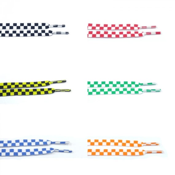 checkered shoelaces vans
