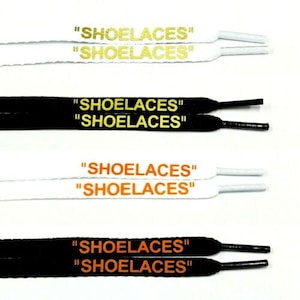Cordones planos “SHOELACES” para Air AJ Jordan Max Blazer Force 1 90 Gold Orange Font