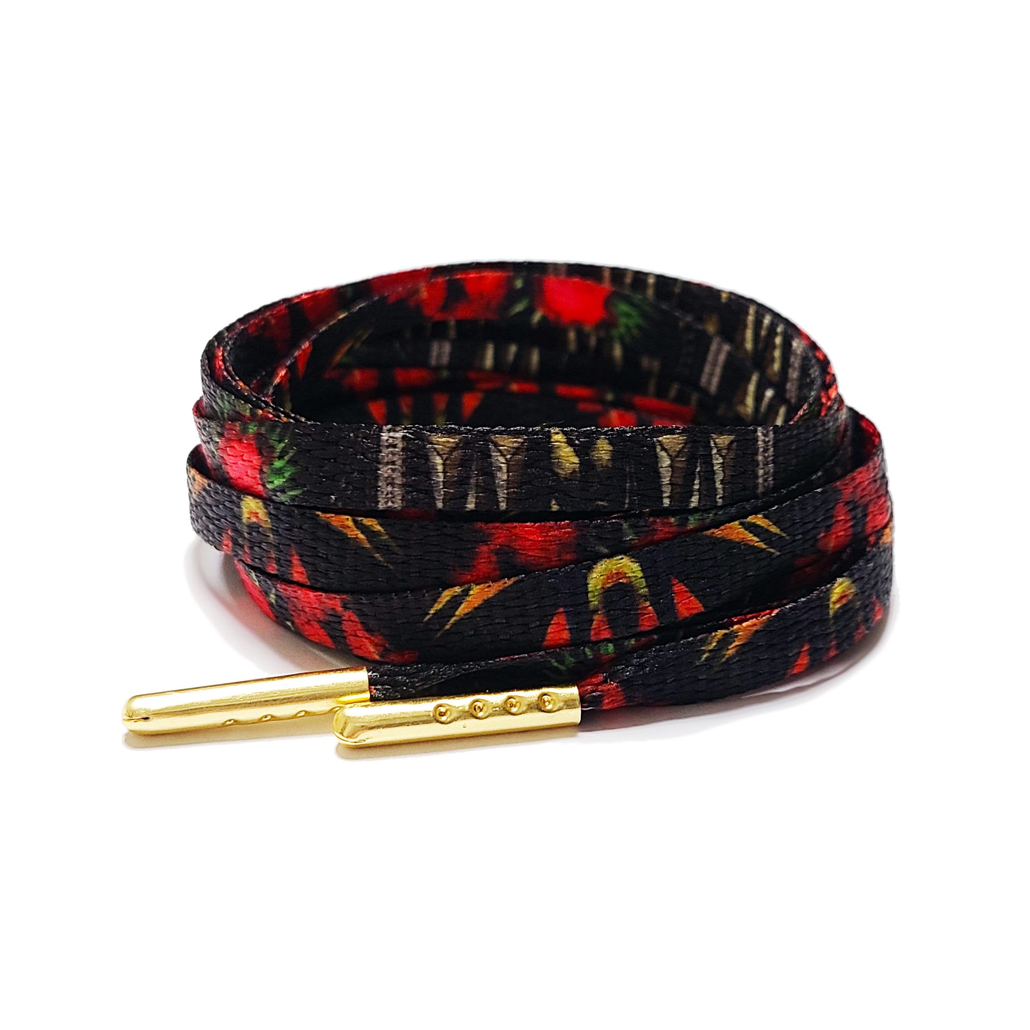 Cordones planos con estampado floral premium Watch the Throne para Air Lebron 9 Jordan Kyrie Force 1