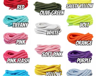 Coloured Braid Rope Laces For Dunk SB Low High air AJ Jordan 1 Force Max 1