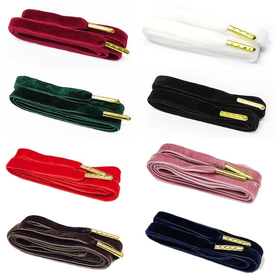 VELVET SHOE LACES DARK GREEN VELVET SHOE LACES DARK GREEN