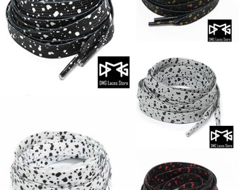 Cement Print Flat Shoe Laces for Air AJ Jordan IV 4 5 6 Kobe