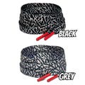 Elephant Print Flat Shoelaces w/ Red Metal Aglets Tips for Air AJ Jordan III 3 Black Cement White Cement / Grey OG product logo