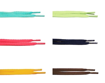 Basics Flat Shoe Laces for Air AJ Jordan 1 Bio Hack Hot Pink Pale Green Dunk Hi