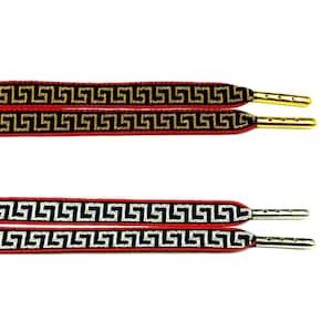 Flat Laces ( Greek Key ) For Air AJ 1 Jordan 1 Animals Kd Meander Lebron Max
